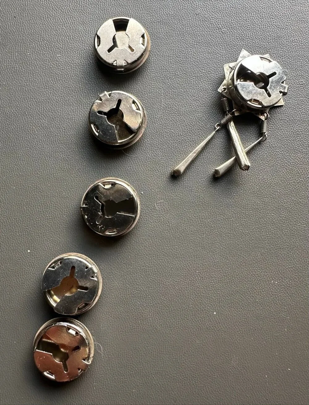 VTG Sterling Silver Southwestern Lizard Gecko Button Covers Set of 5 bonus Star